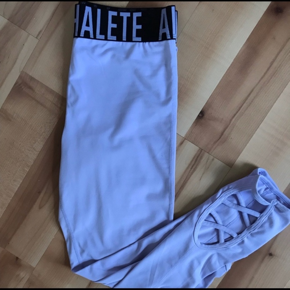 SOLD - Alphalete Criss Cross Lavender Leggings - Picture 1 of 3